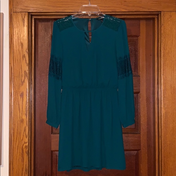 Express Emerald Green Cocktail Dress - Picture 1 of 7